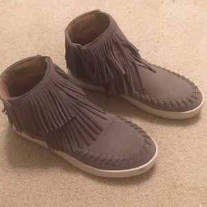 Mossimo Suede Fringe Sneaker Booties